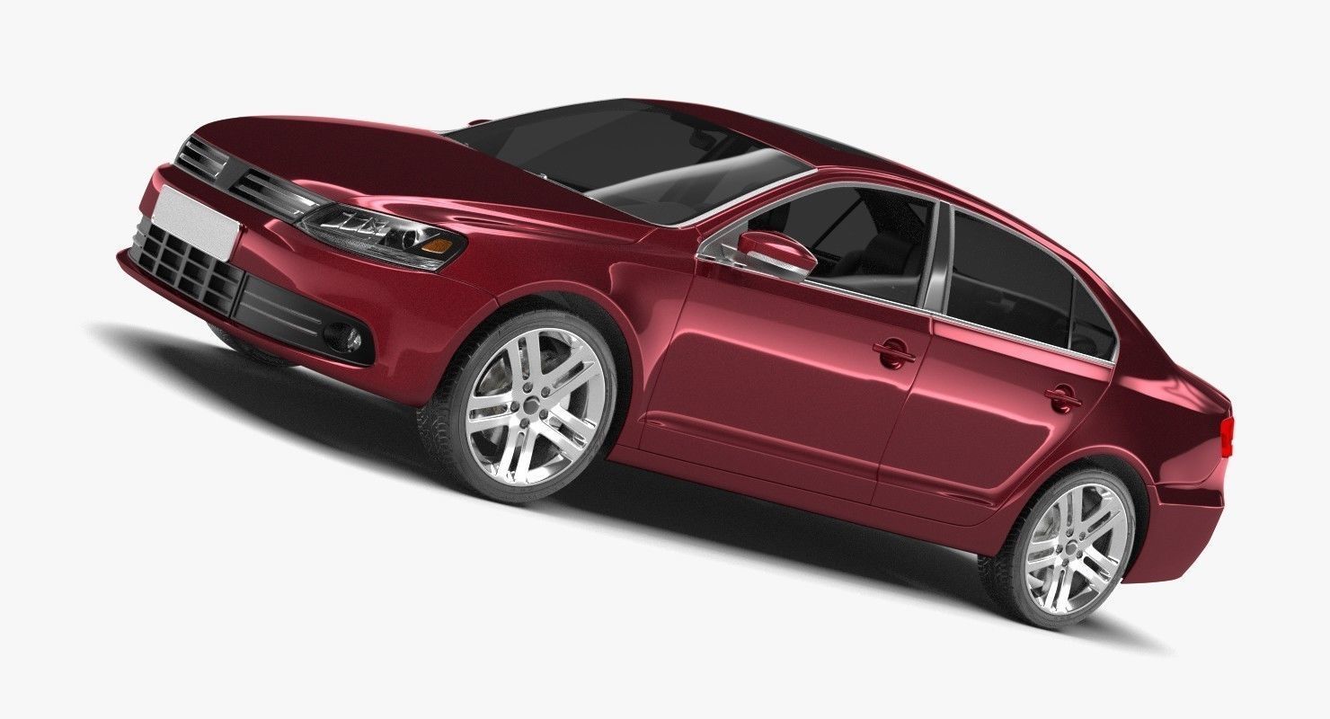 Generic Sedan 2 3D model_1