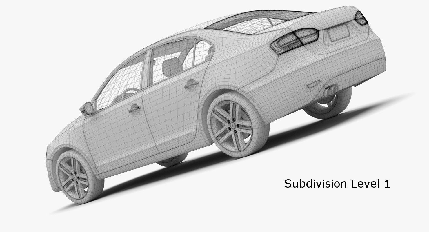 Generic Sedan 2 3D model_17