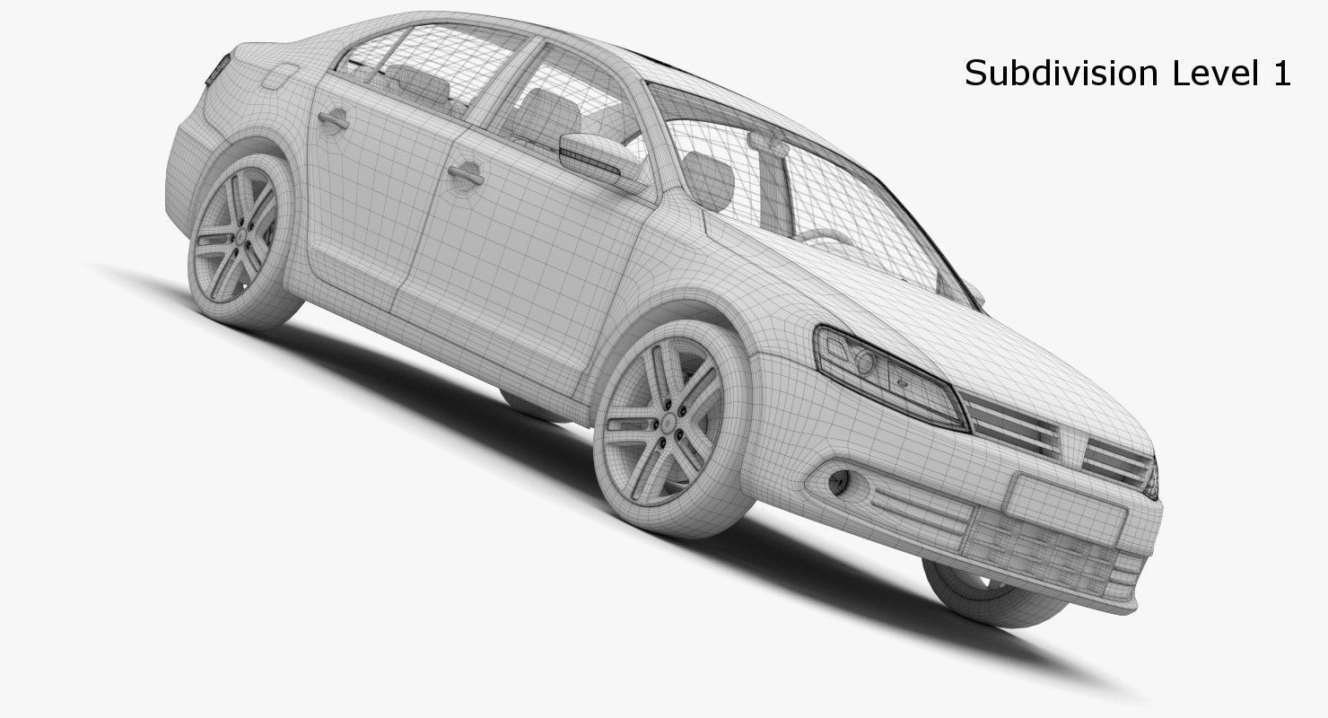 Generic Sedan 2 3D model_14