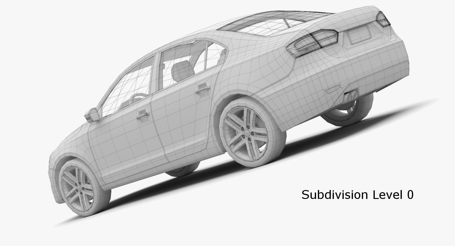 Generic Sedan 2 3D model_16