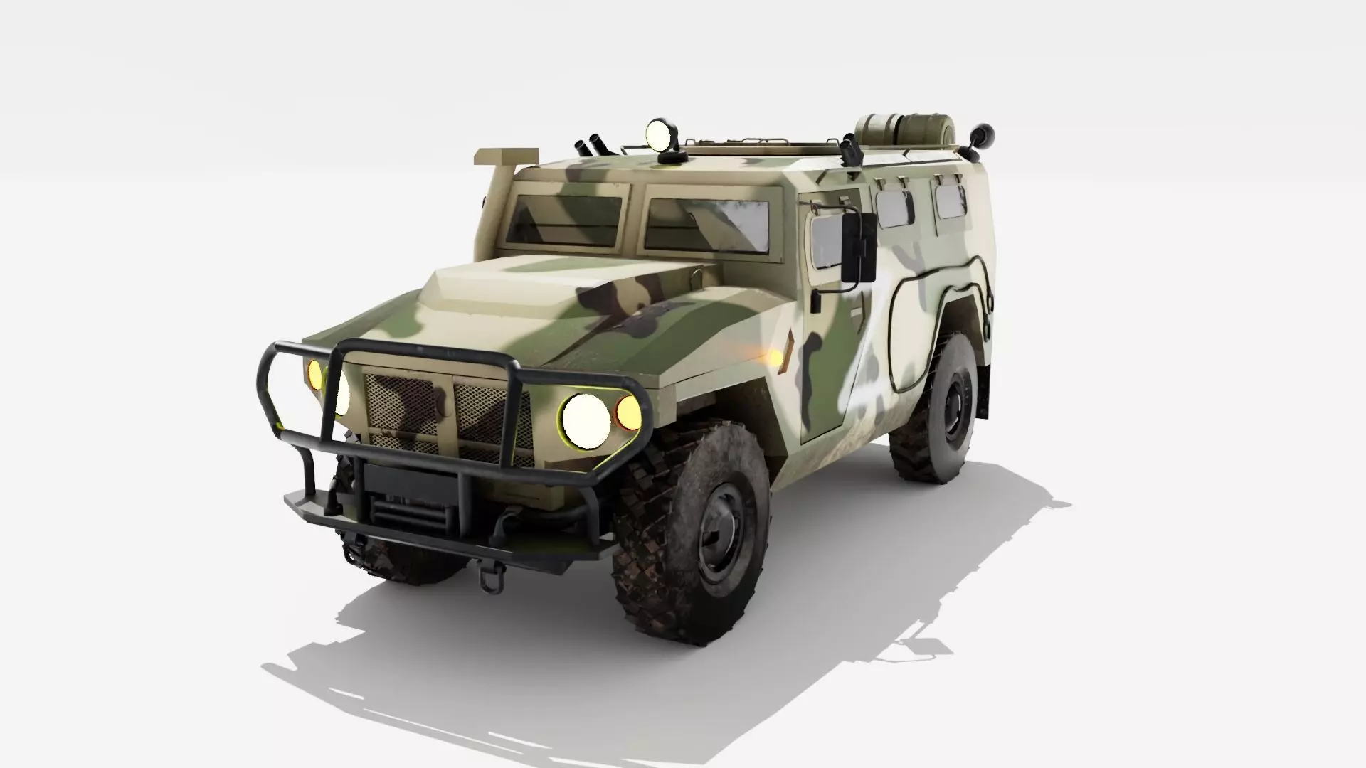 Tigr Russian Vehicle Low-poly 3D model