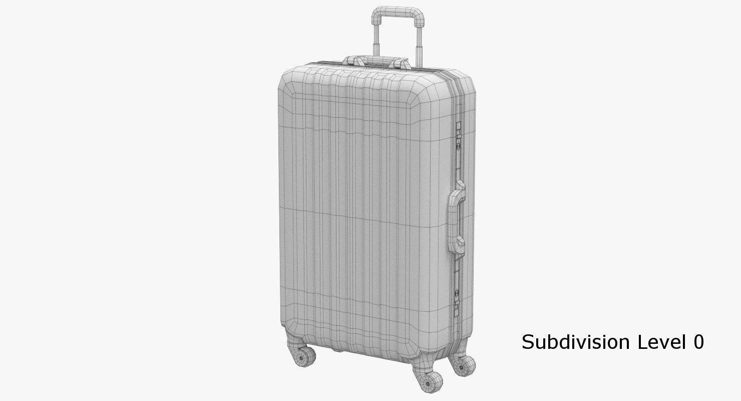 Rolling Suitcase 3D model_7