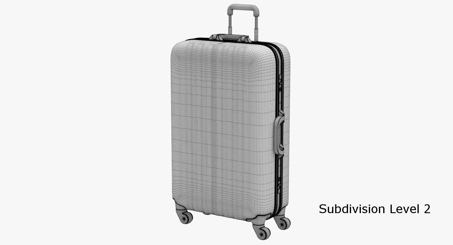 Rolling Suitcase 3D model_9