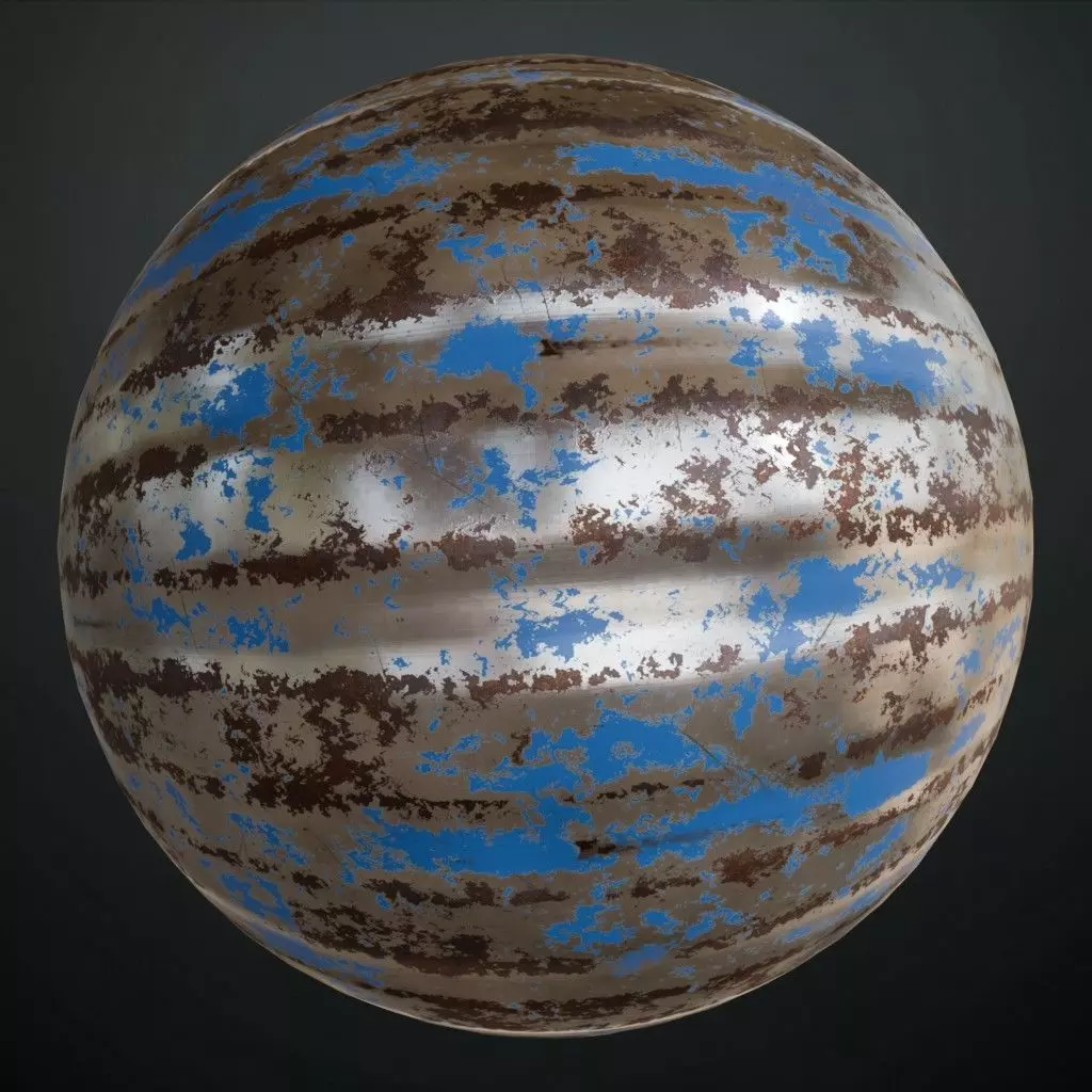 Extreme Rusty Corrugated Metal PBR Seamless Texture