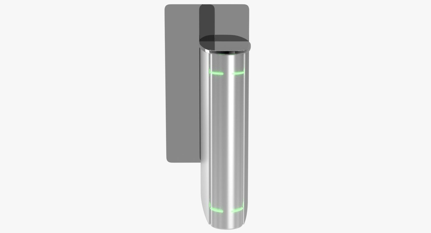 Turnstile 2 metal box with light 3D model_2