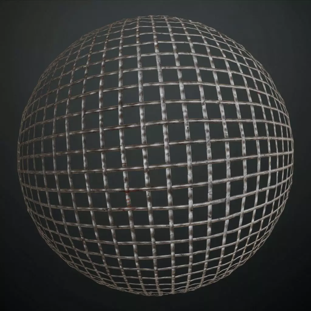Fence Metal PBR Seamless Texture