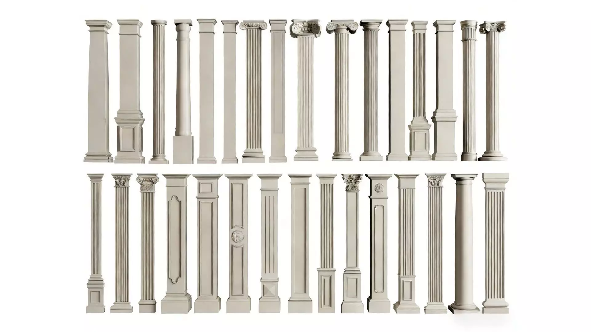 European-style Roman column 3D model