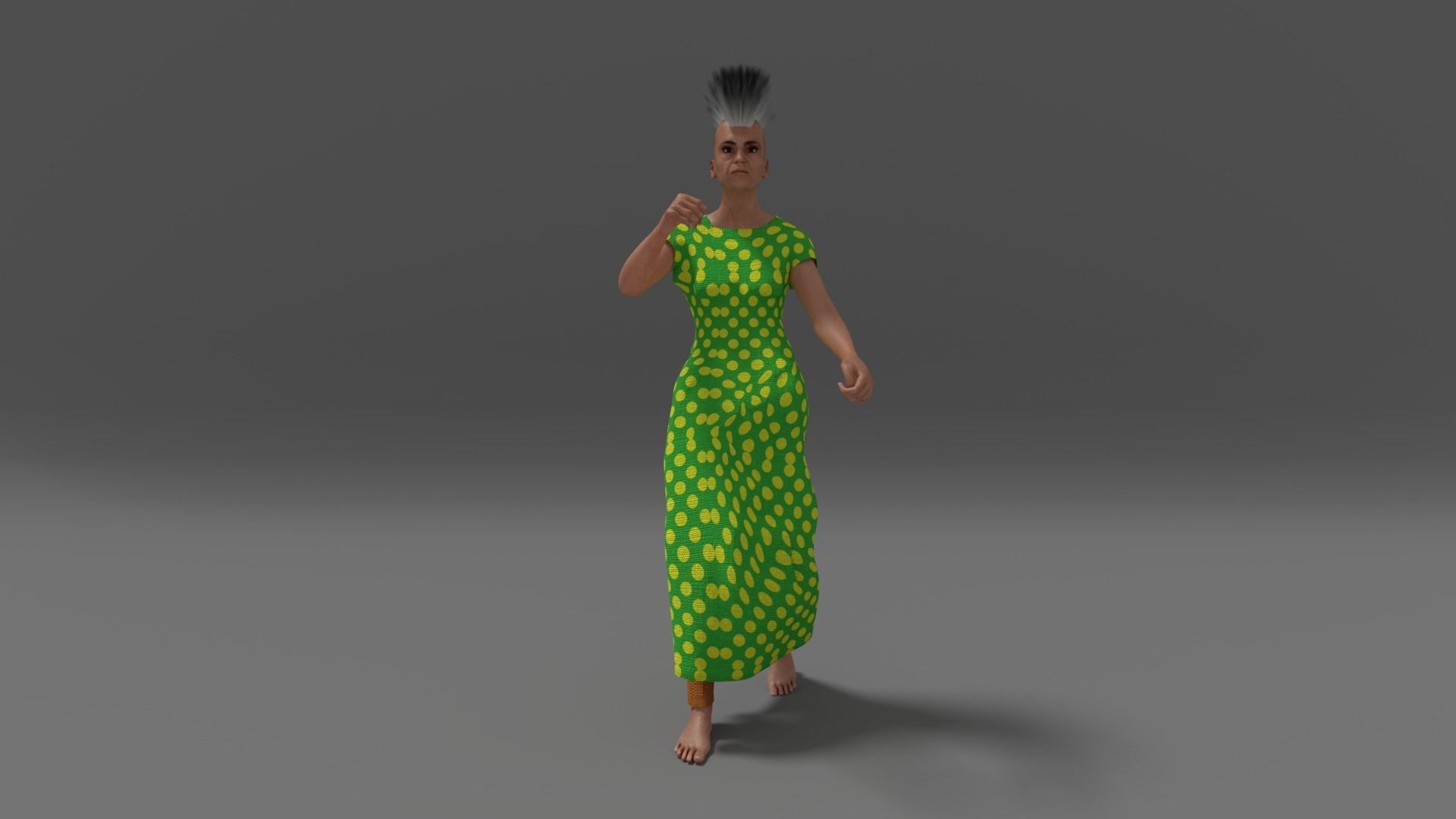 Mohawk Woman 3D model_0