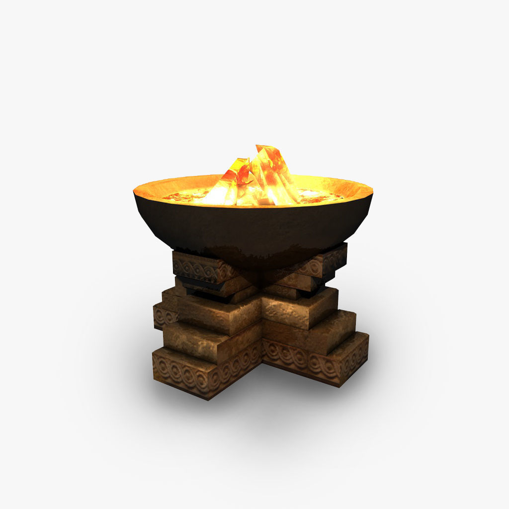 3d Asset Ancient Brazier Fire Pit Bowl Cgtrader