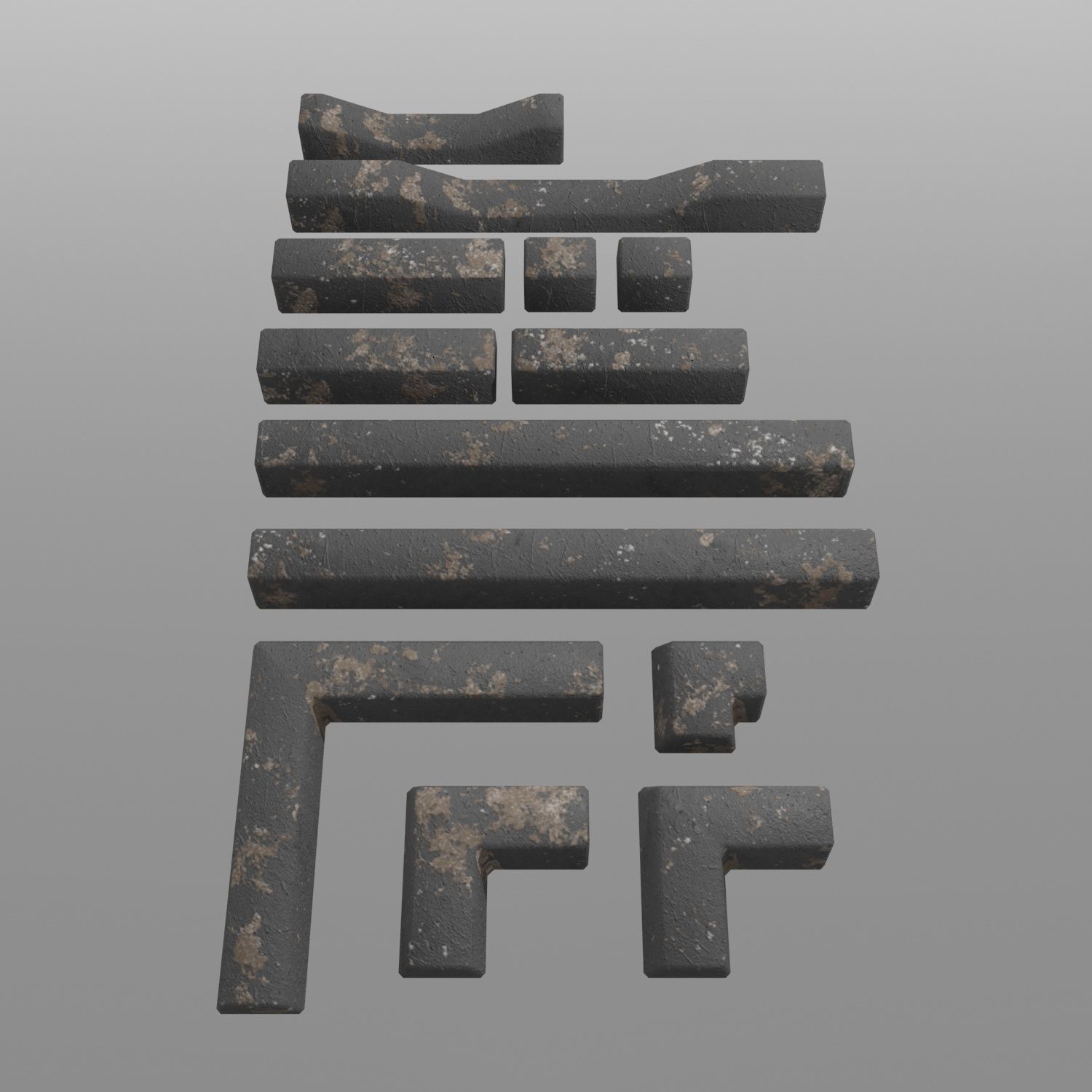 floor door hatch and trim pieces 3D model_3