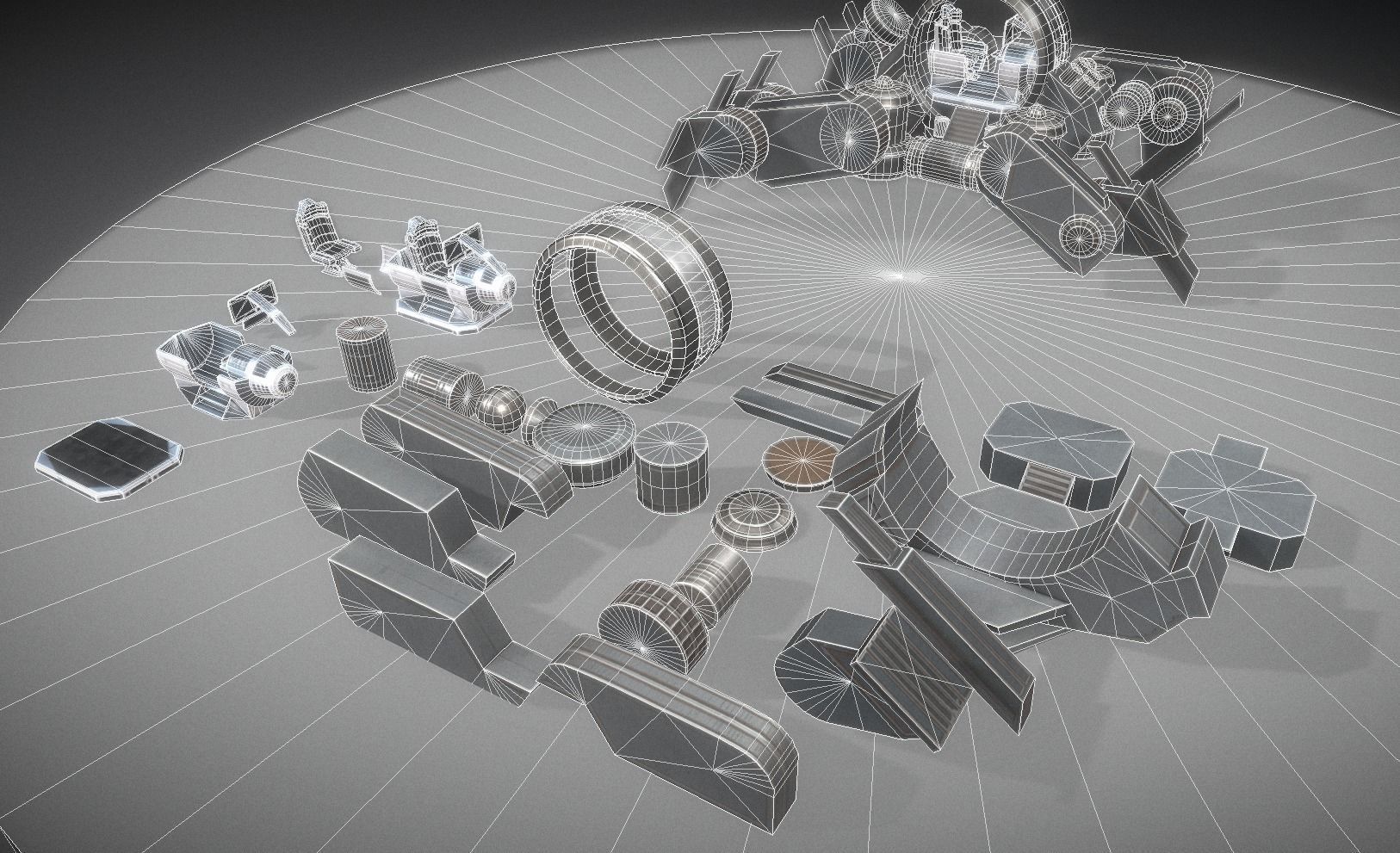 Futuristic Terrain Walker Basic Version 1 Rigged and Animated Low-poly 3D model_5