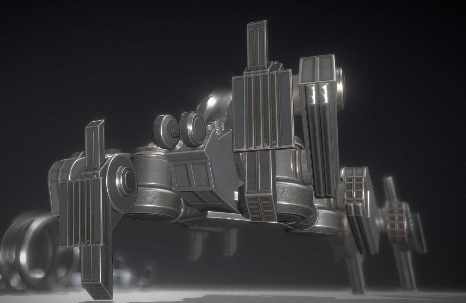 Futuristic Terrain Walker Basic Version 1 Rigged and Animated Low-poly 3D model_4