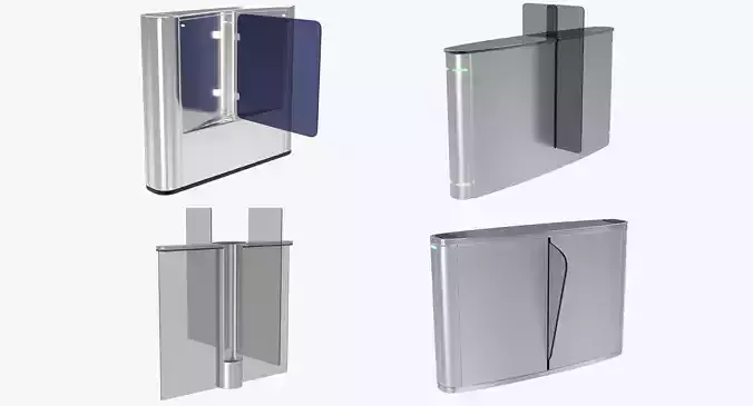 Turnstiles Collection stainless steel turntable with door