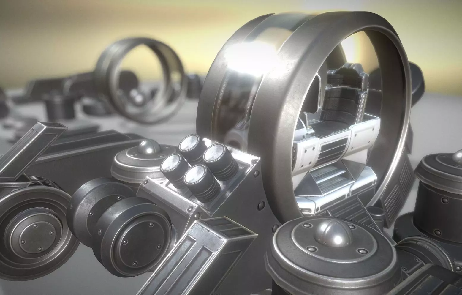 Futuristic Terrain Walker Basic Version 2 Rigged and Animated Low-poly 3D model_0