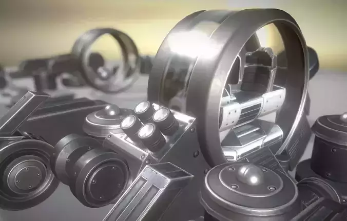Futuristic Terrain Walker Basic Version 2 Rigged and Animated Low-poly 3D model