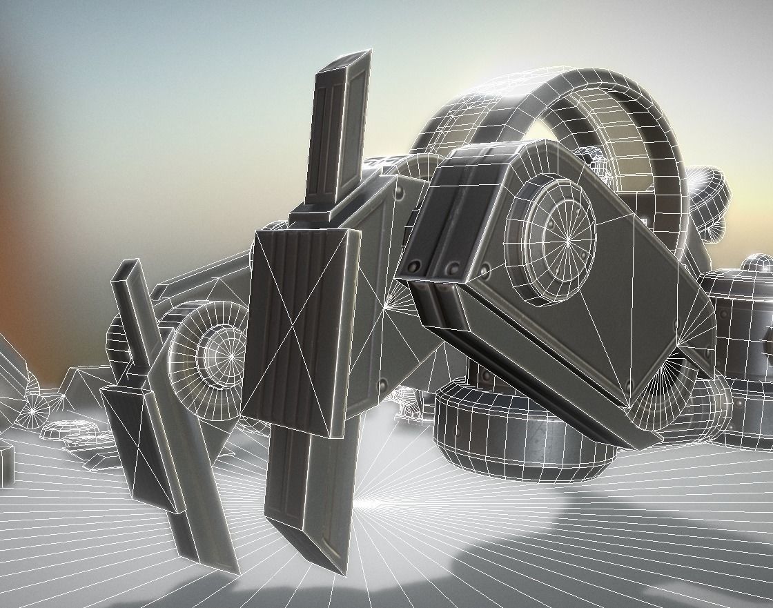 Futuristic Terrain Walker Basic Version 2 Rigged and Animated Low-poly 3D model_14