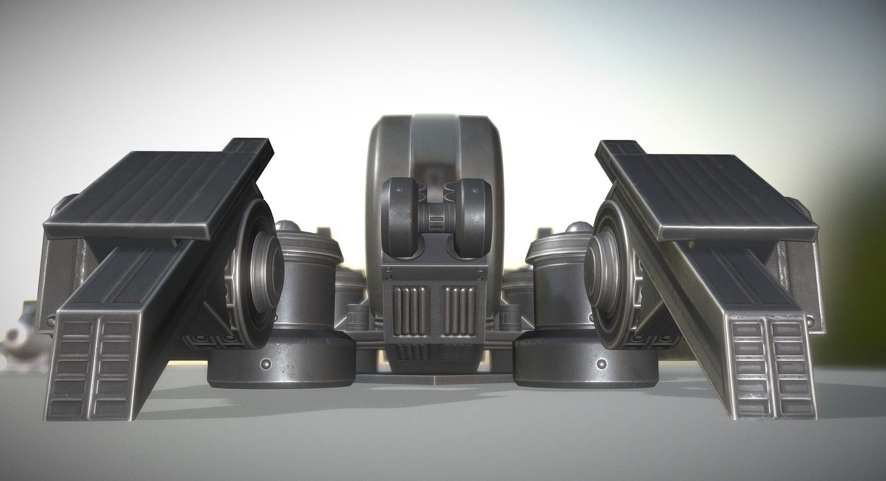 Futuristic Terrain Walker Basic Version 2 Rigged and Animated Low-poly 3D model_4