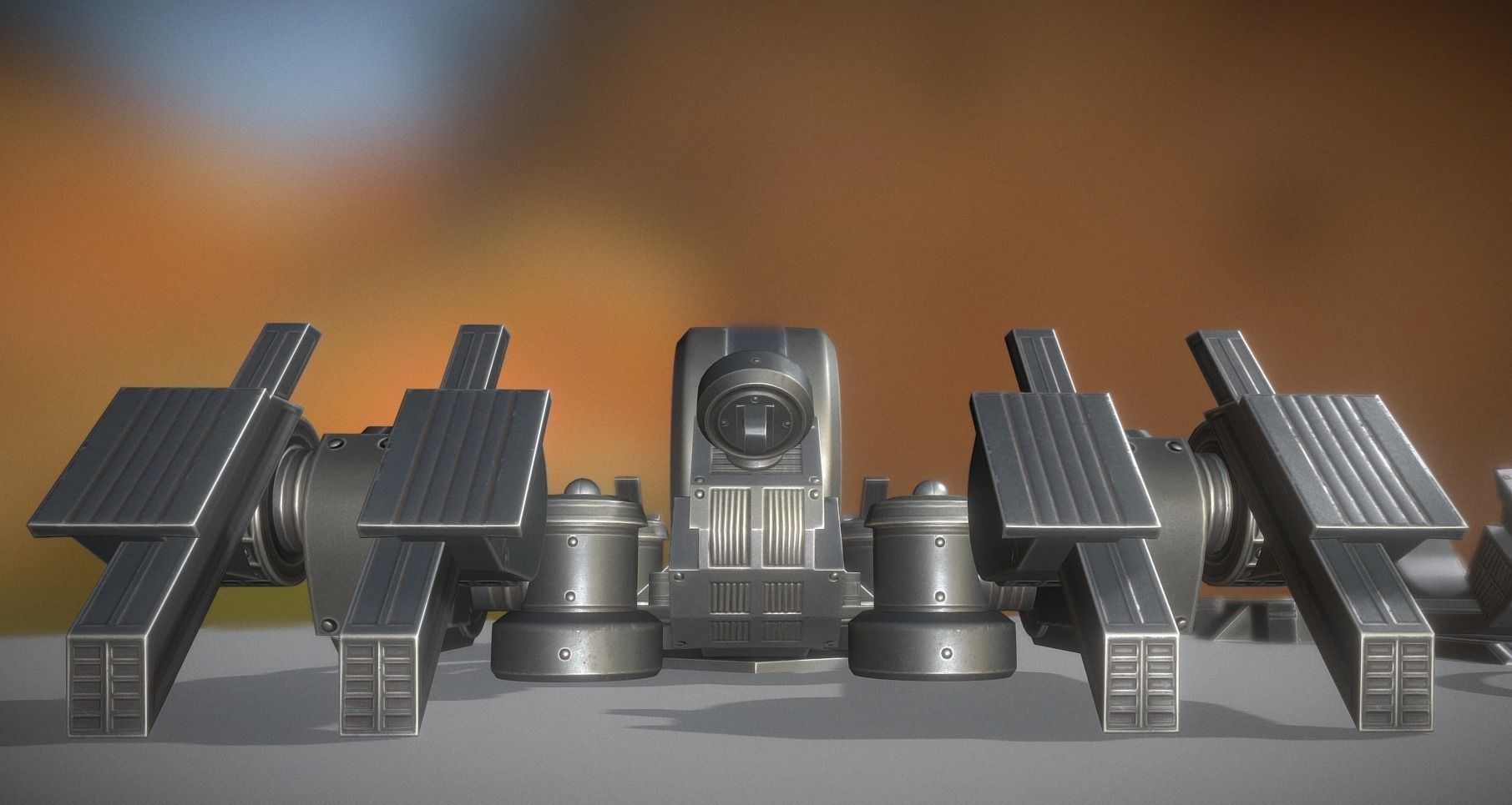 Futuristic Terrain Walker Basic Version 2 Rigged and Animated Low-poly 3D model_3