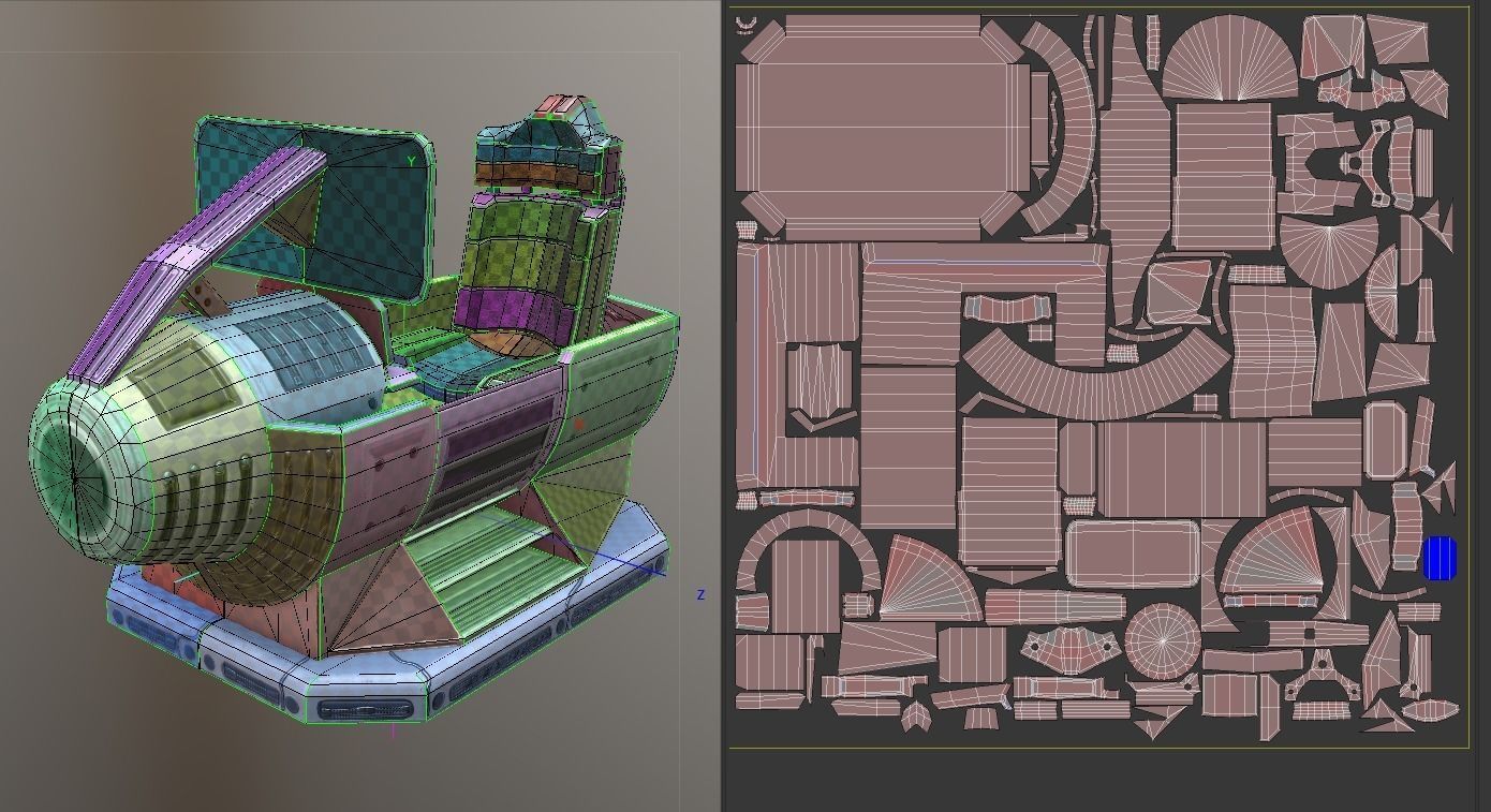 Futuristic Terrain Walker Rusty Version Rigged and Animated Low-poly 3D model_40