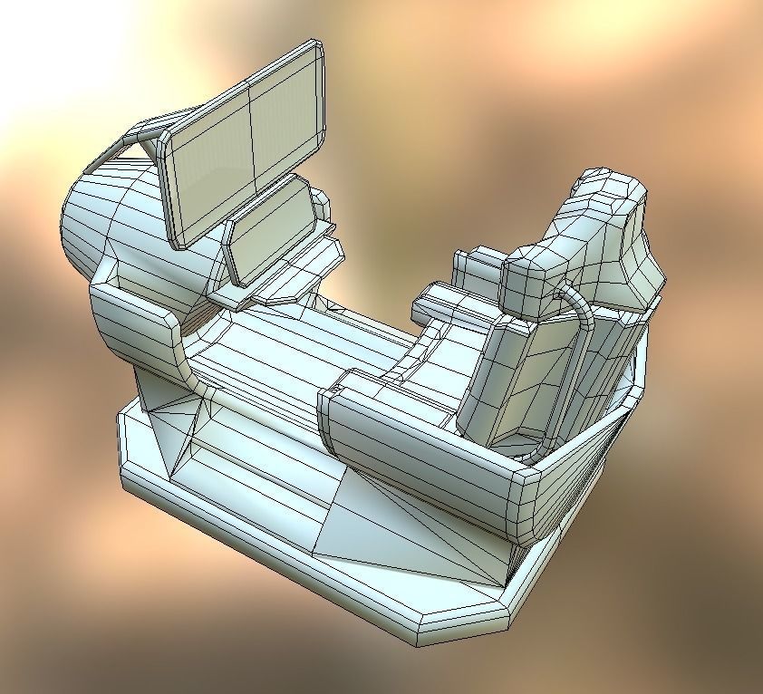 Futuristic Terrain Walker Rusty Version Rigged and Animated Low-poly 3D model_32
