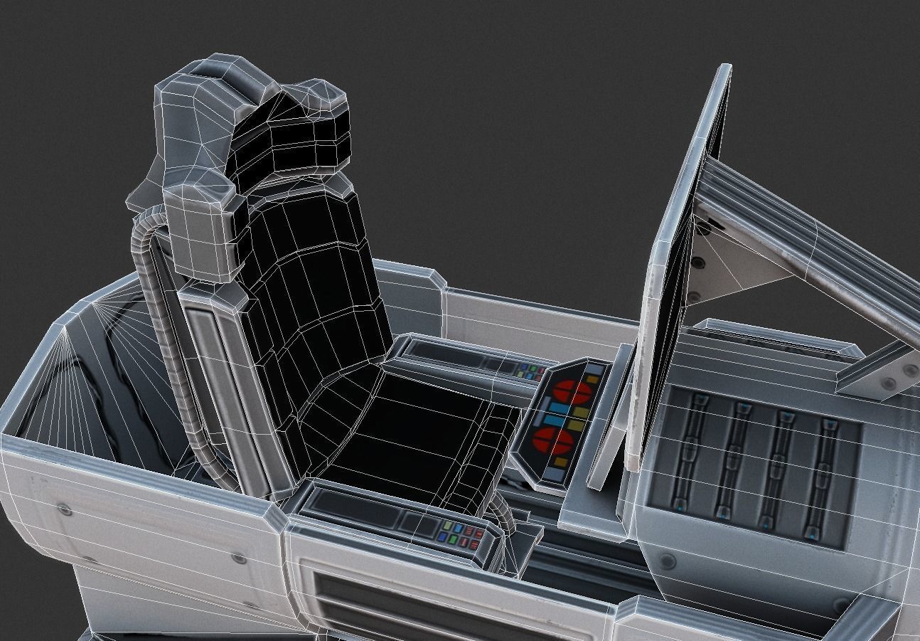 Futuristic Terrain Walker Rusty Version Rigged and Animated Low-poly 3D model_27