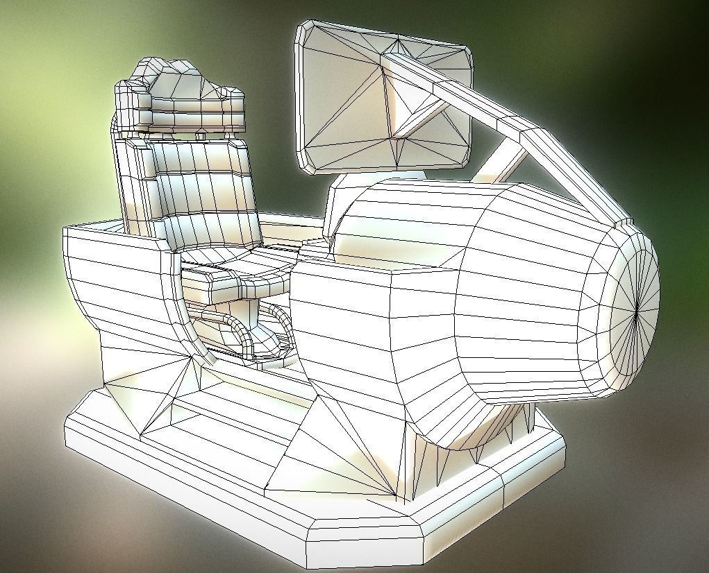 Futuristic Terrain Walker Rusty Version Rigged and Animated Low-poly 3D model_39