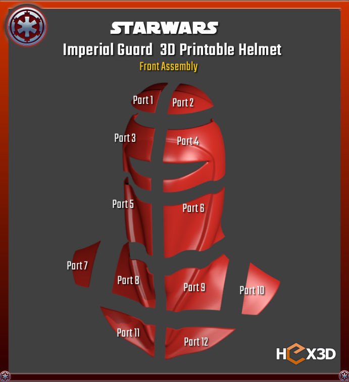 Star Wars Imperial Guard 3D Printable Helmet 3D print model_2