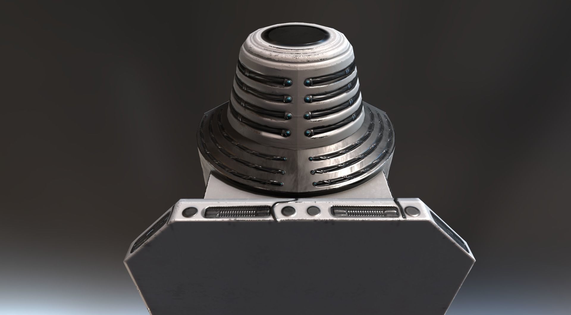 Futuristic Terrain Walker Blue Version Rigged and Animated Low-poly 3D model_38