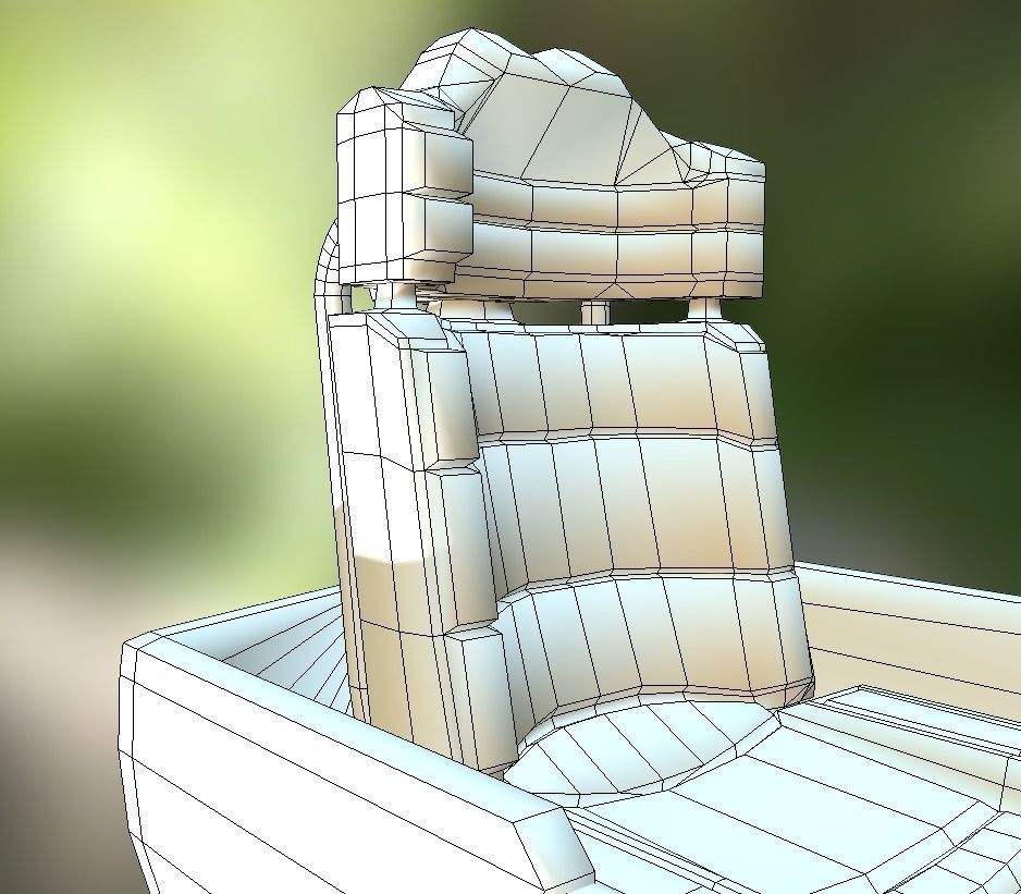 Futuristic Terrain Walker Blue Version Rigged and Animated Low-poly 3D model_39