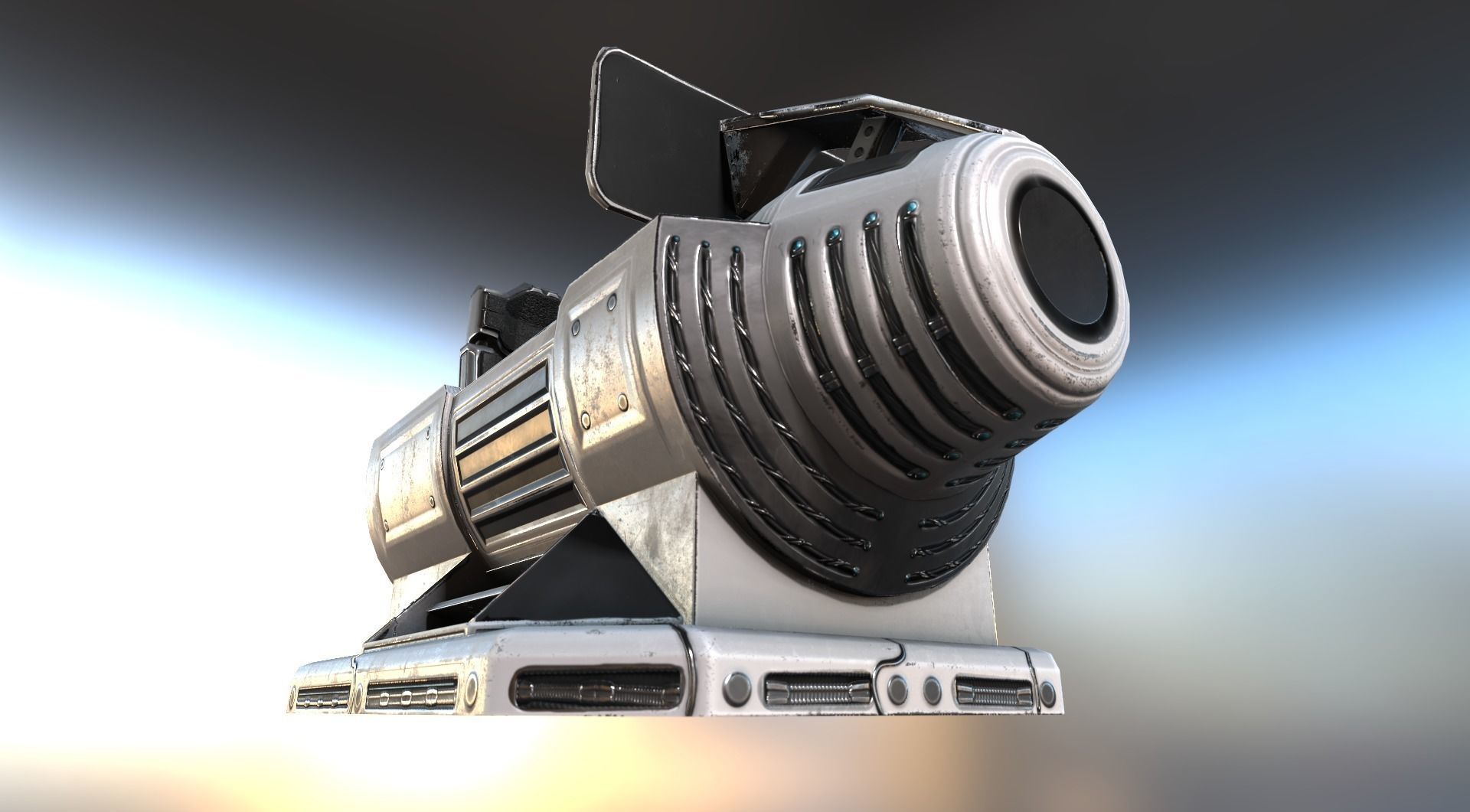 Terrain Walker Orange Version Rigged and Animated Low-poly 3D model_28