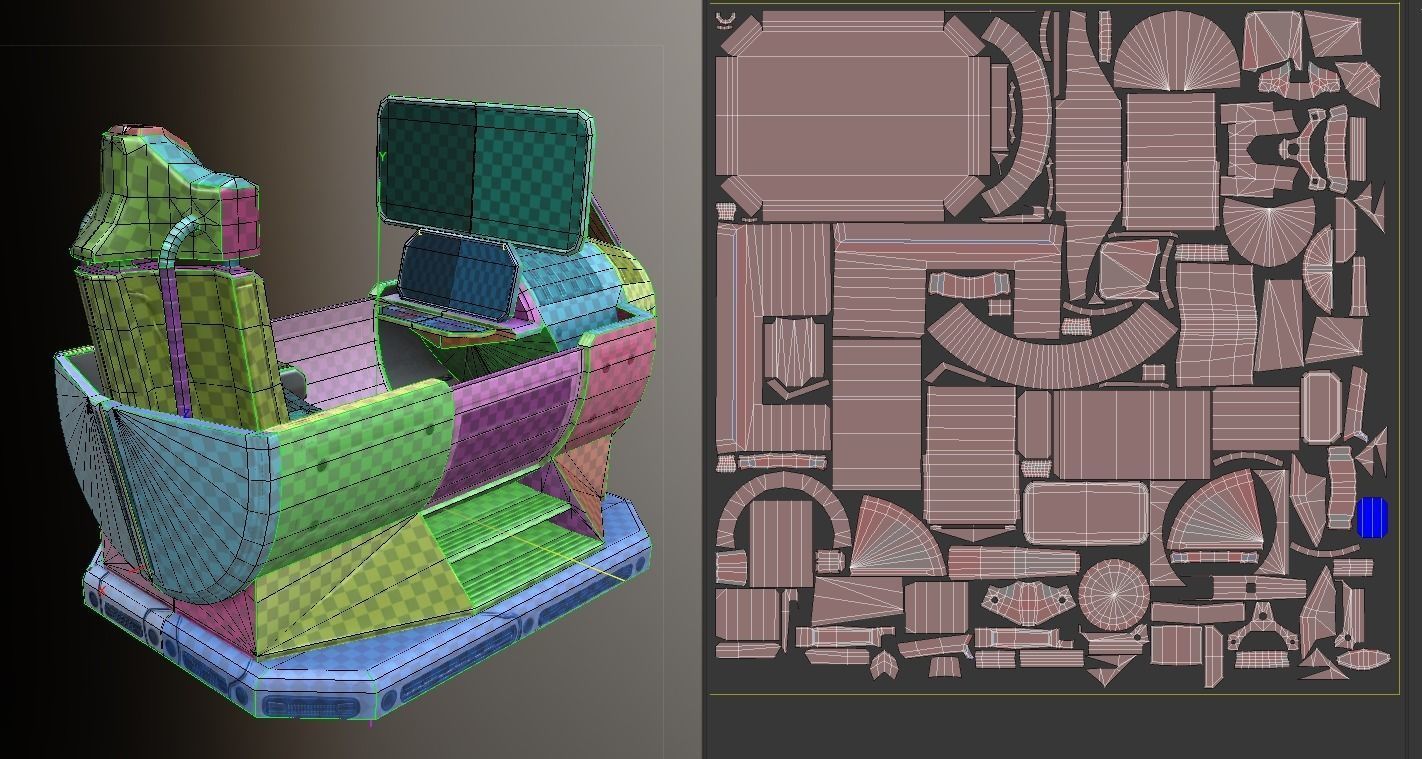 Terrain Walker Orange Version Rigged and Animated Low-poly 3D model_48
