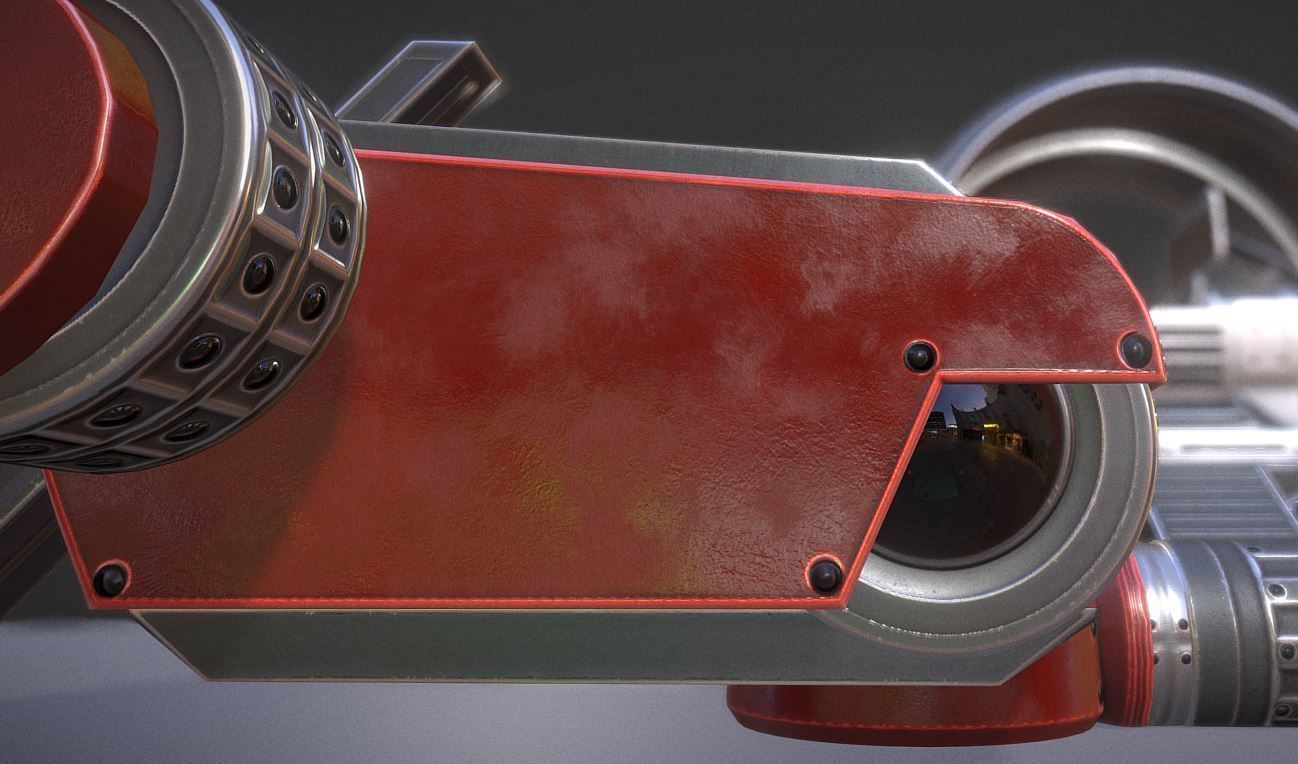 Terrain Walker Red Version Rigged and Animated Low-poly 3D model_10