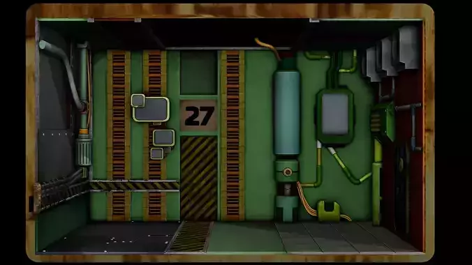 Room ABNORMALITIES Low-poly 3D model