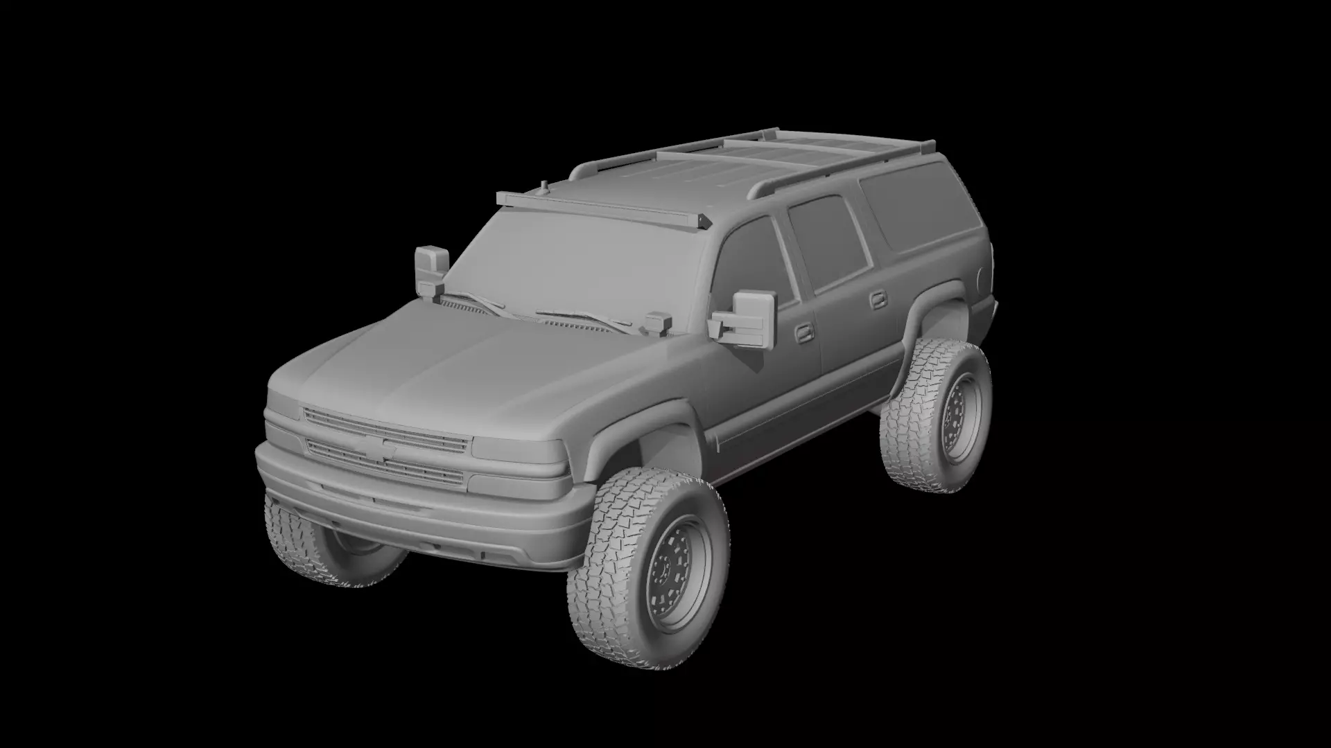 Chevrolet Suburban lifted 2004 3D print model