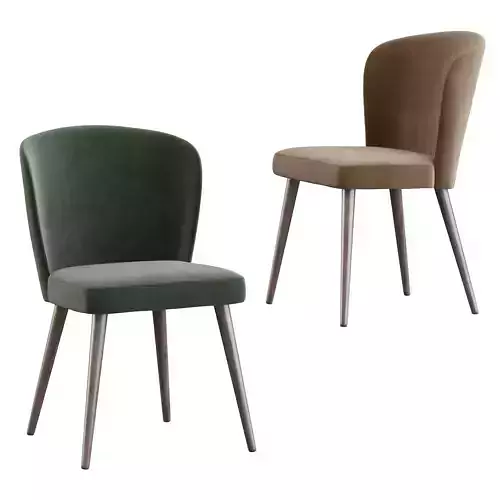 Aston dining chairl by Minotti 3D model 3