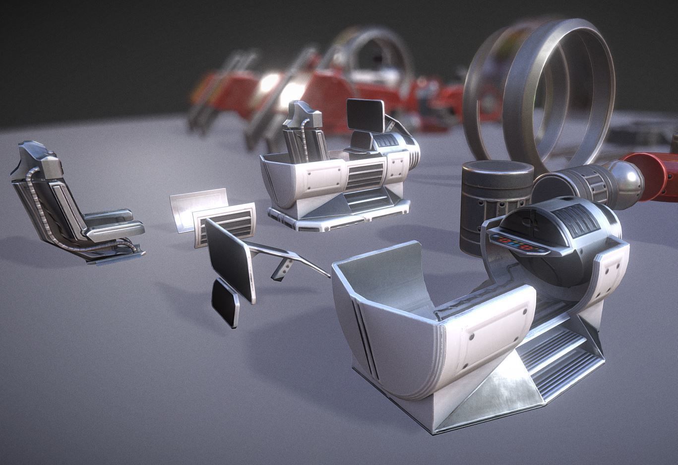 Terrain Walker Collection Low-poly 3D model_121