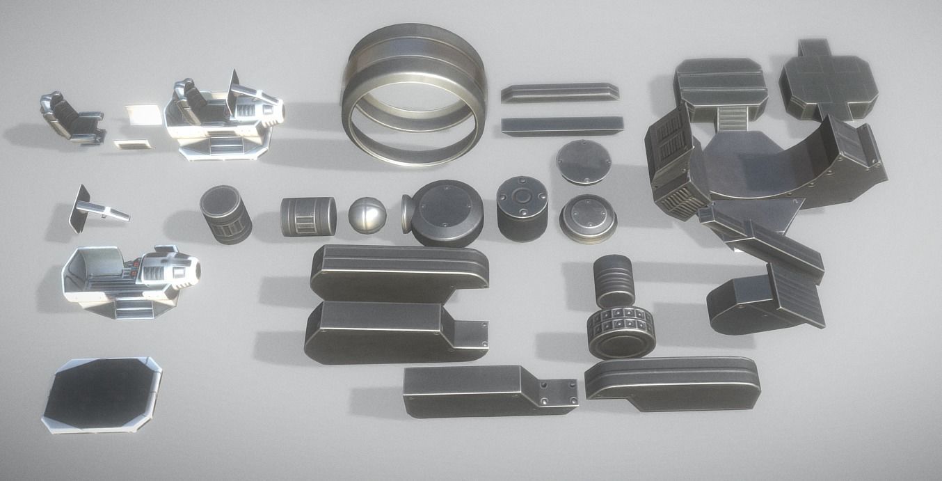 Terrain Walker Collection Low-poly 3D model_6