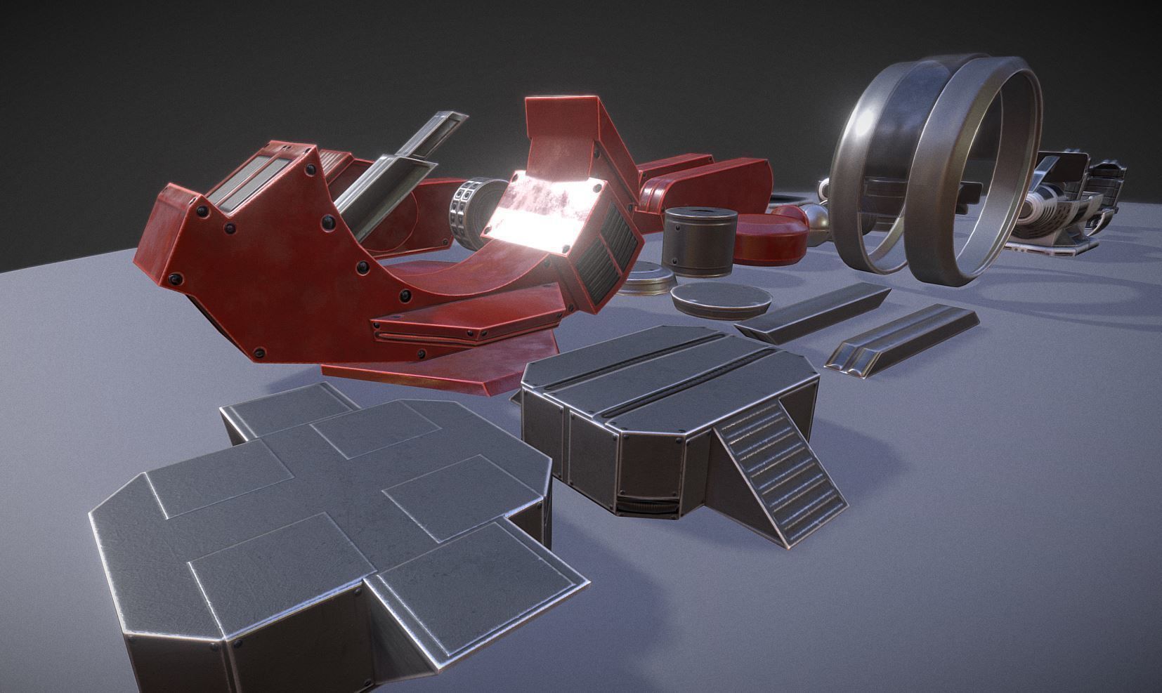 Terrain Walker Collection Low-poly 3D model_120