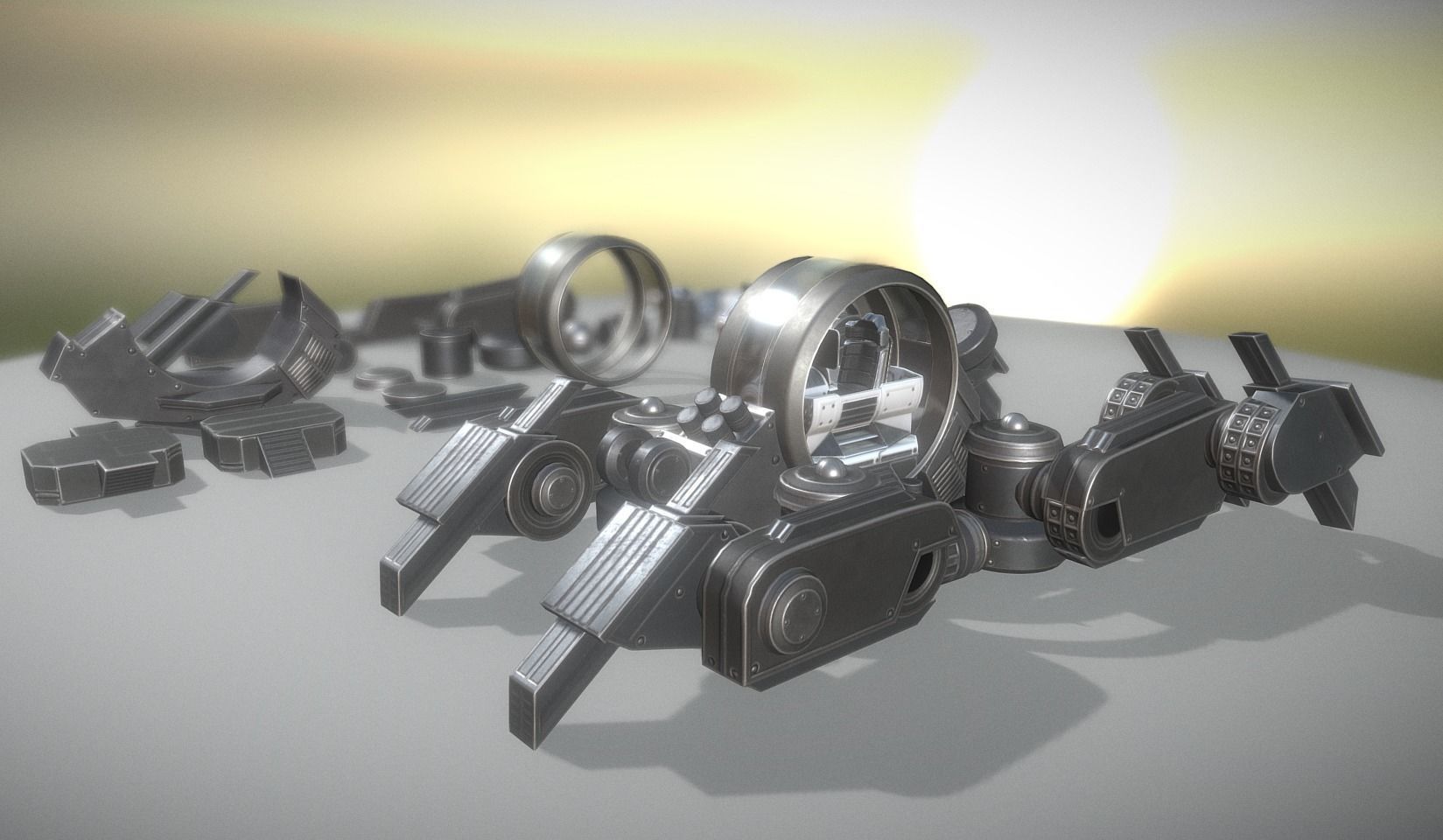 Terrain Walker Collection Low-poly 3D model_5