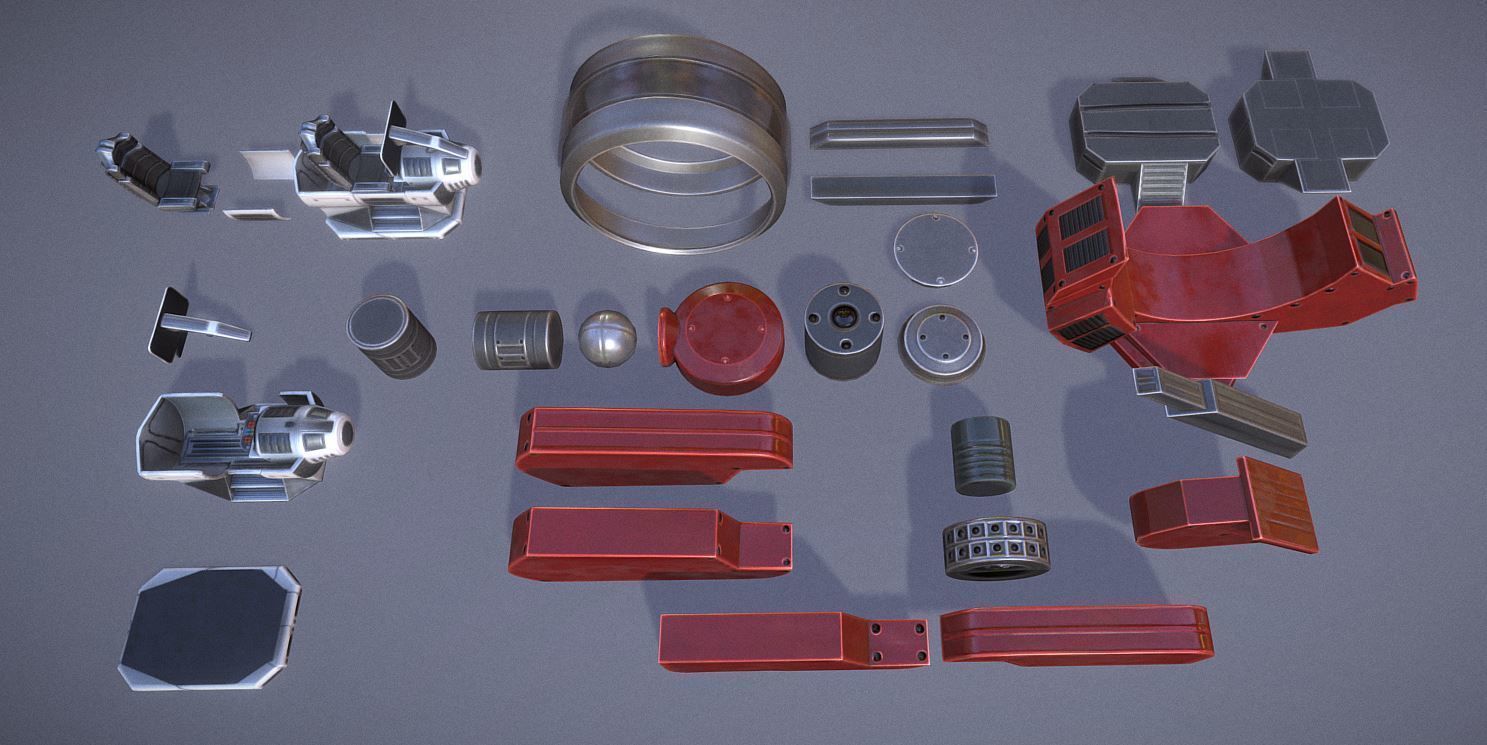 Terrain Walker Collection Low-poly 3D model_123