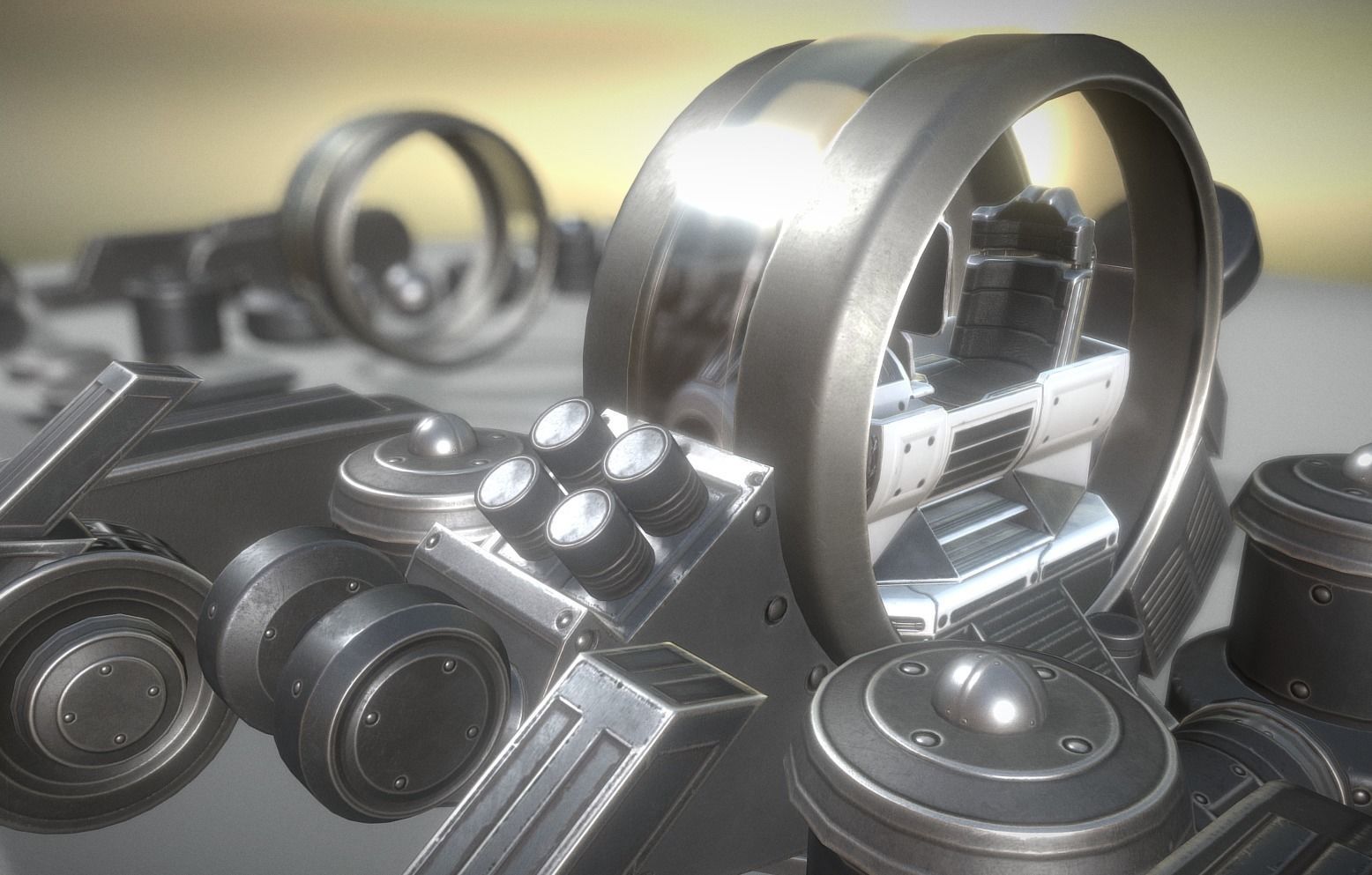 Terrain Walker Collection Low-poly 3D model_7