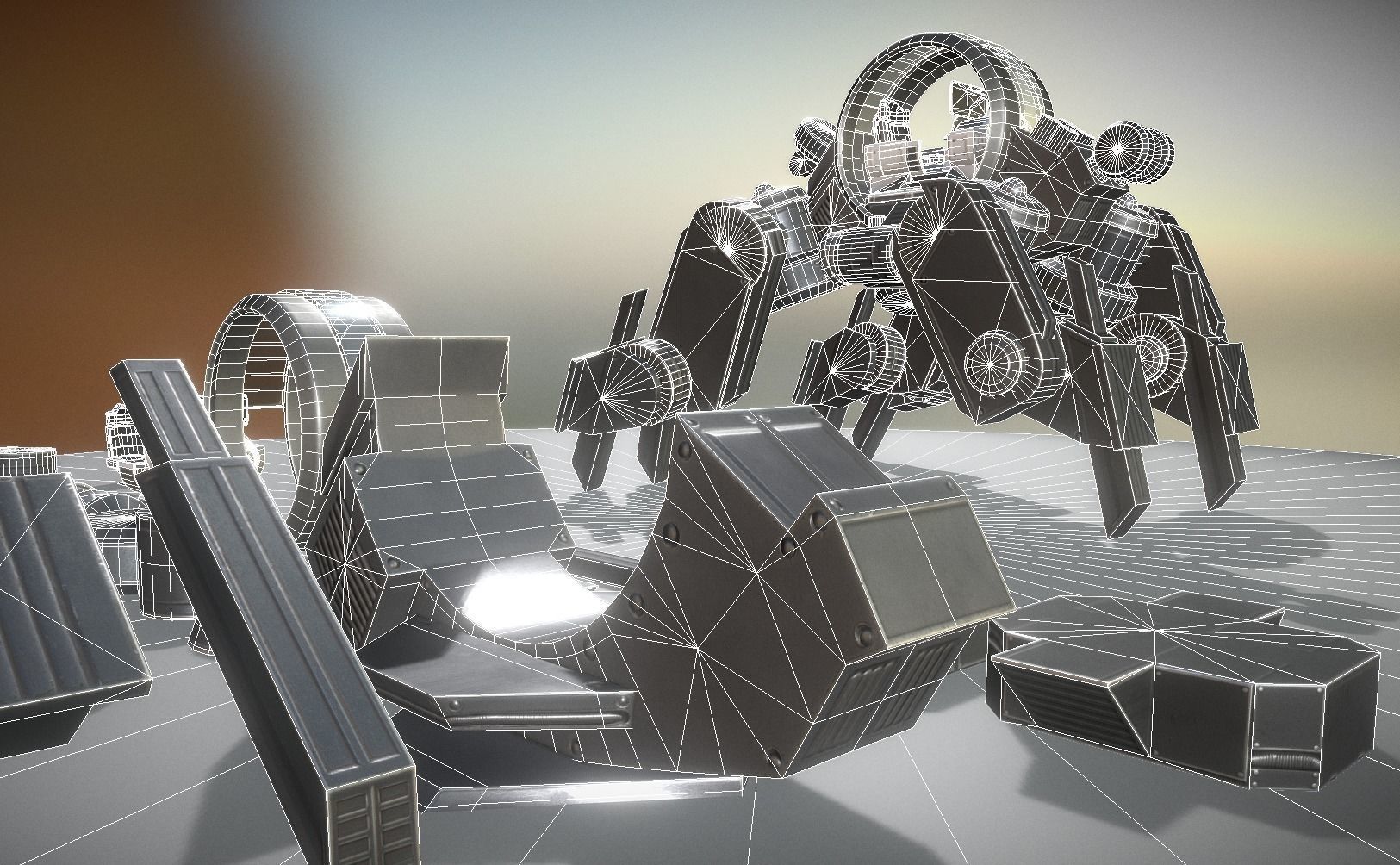 Terrain Walker Collection Low-poly 3D model_34