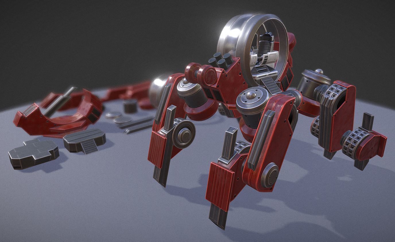 Terrain Walker Collection Low-poly 3D model_112