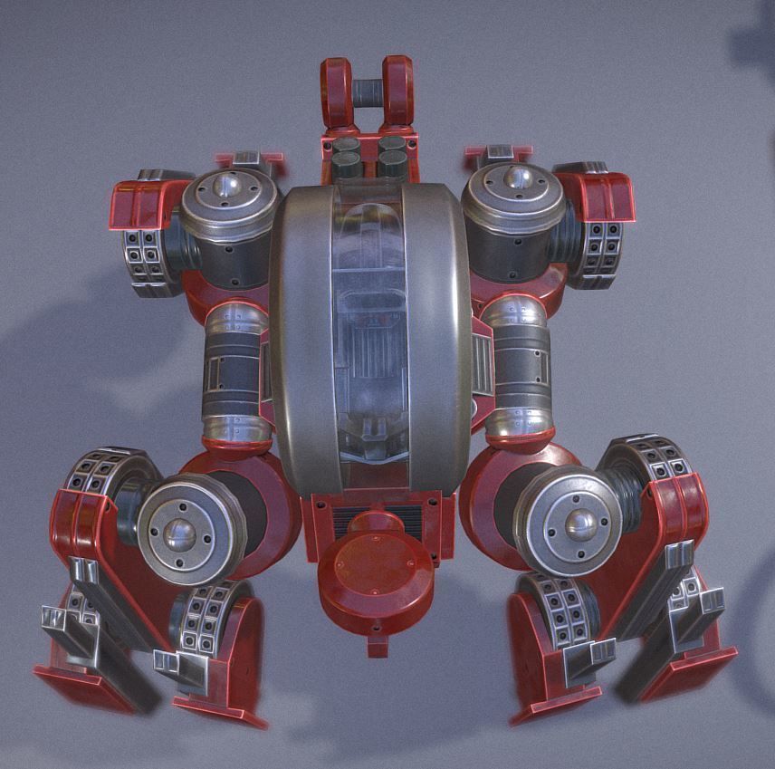 Terrain Walker Collection Low-poly 3D model_3