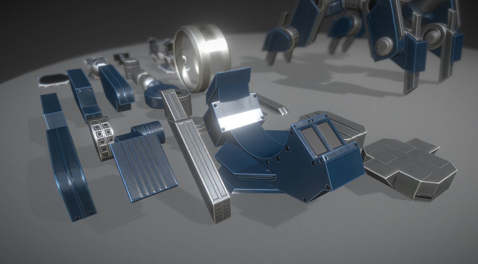 Terrain Walker Collection Low-poly 3D model_93