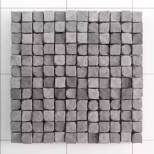 Stone panel cube brick