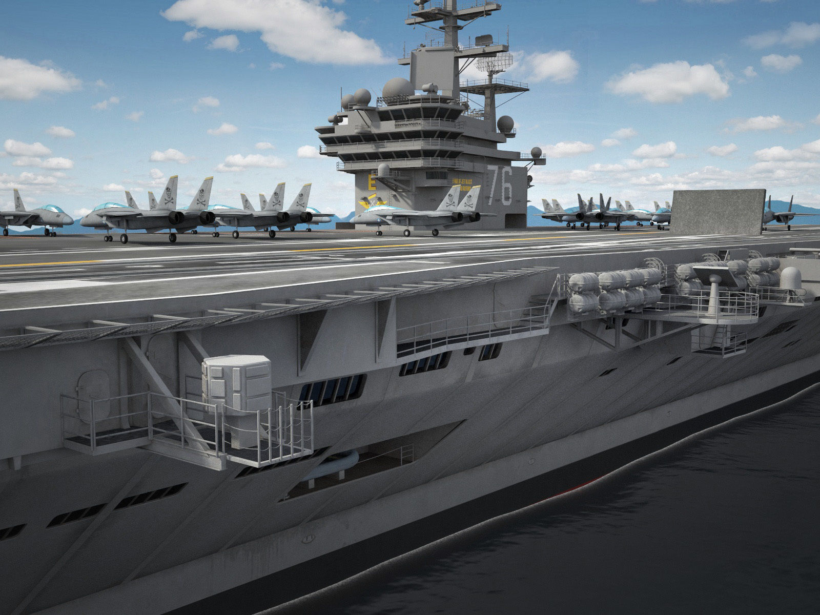 USS Ronald Reagan CVN76 Carrier 3D model_13