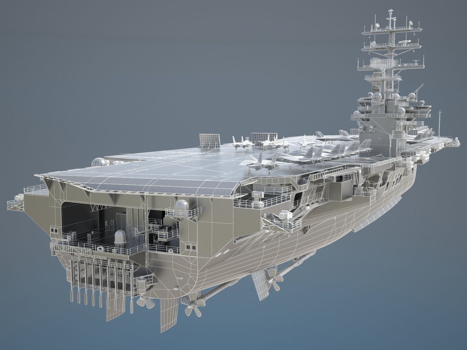 USS Ronald Reagan CVN76 Carrier 3D model_25