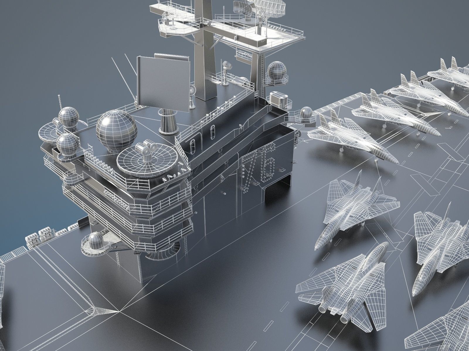 USS Ronald Reagan CVN76 Carrier 3D model_24