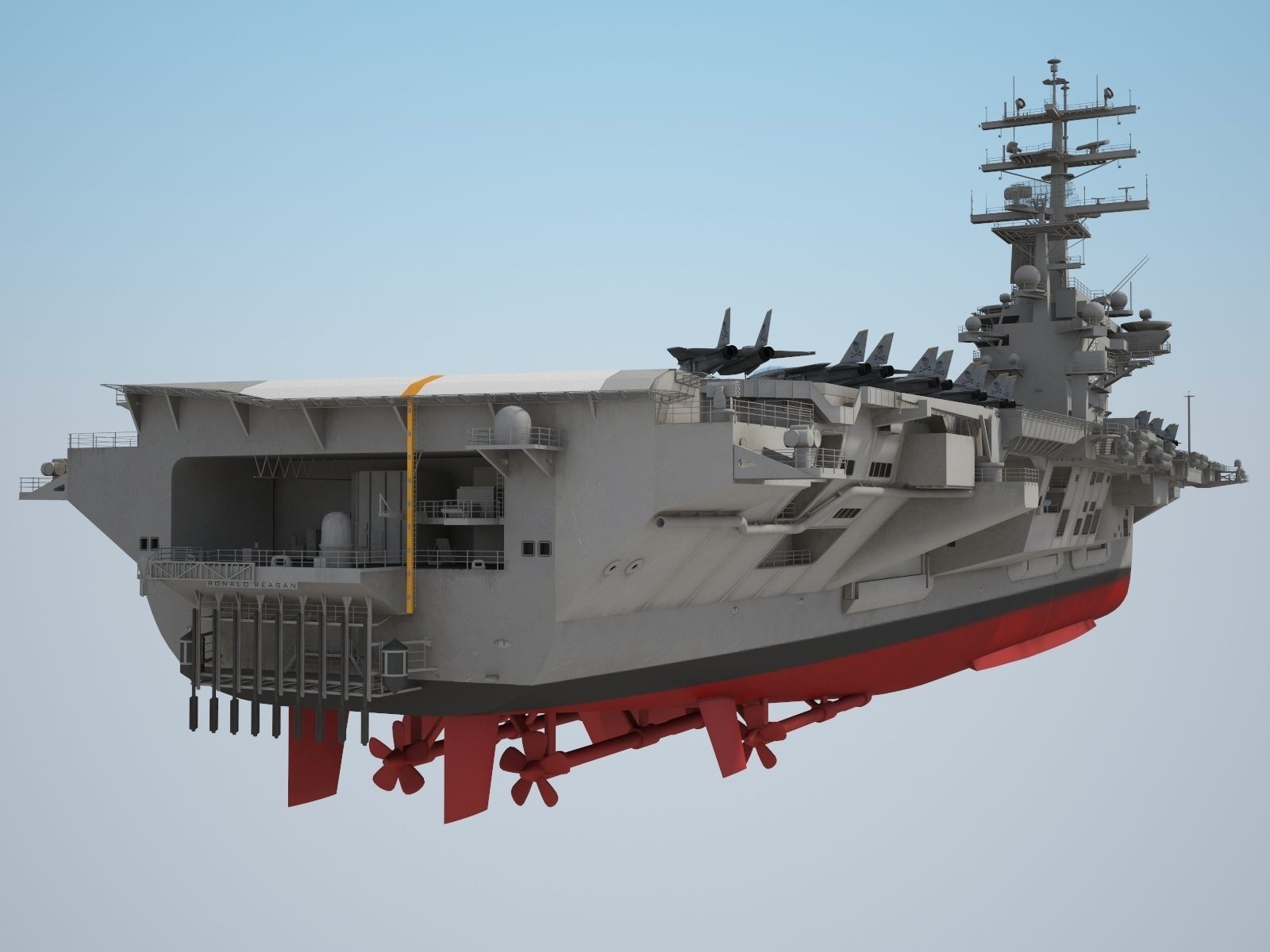 USS Ronald Reagan CVN76 Carrier 3D model_18